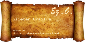 Szieber Orsolya névjegykártya